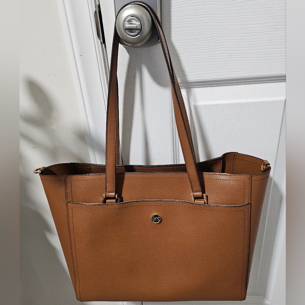 Brown MK Leather Tote Bag